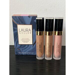 Laura Geller Just Swipe Eyeshadow 3 Pc Kit - Champagne Chantilly & Dunes NIB